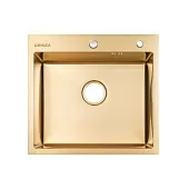 Кухонная мойка Orinza 550х505мм gold из нержавеющей стали