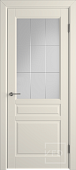 Дверь STOCKHOLM 700*2000 мм, стекло белый сатин., цвет Эмаль Слоновая Кость