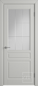 Дверь STOCKHOLM 700*2000 мм, стекло белый сатин., цвет Эмаль Светло-серый