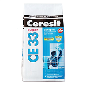 Затирка Ceresit CE-33 (белый 01) для узких швов 2-5мм с противогрибковым эффектом 2кг