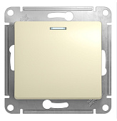 Выключатель 1-клавишный СП Glossa 10А IP20 10AX с подсветкой бежевый SE