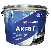 Краска моющаяся шёлково-матовая Eskaro Akrit 7 база TR для стен 9л.