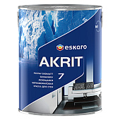 Краска моющаяся шёлково-матовая Eskaro Akrit 7 для стен 2,85л.