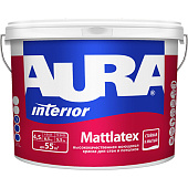 Краска моющаяся для стен и потолков Aura Mattlatex база TR 4,5л.