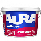 Краска моющаяся для стен и потолков Aura Mattlatex база TR 9л.