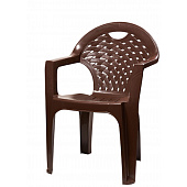 Кресло пластиковое, цвет коричневый