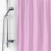 Штора для ванной комнаты "Бриллиант" 180х180 см (Ромб-светло-розовая)