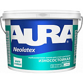 Краска износостойкая для стен и потолков "Aura Neolatex база TR" 9л