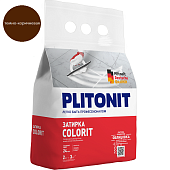Затирка для плитки Plitonit Colorit 2кг (темно-коричневая)