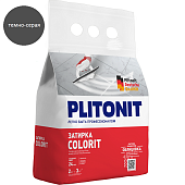 Затирка для плитки Plitonit Colorit 2кг (темно-серая)