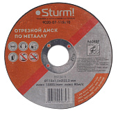 Диск отрезной по металлу Sturm! 9020-07-115x10 115x1,0x22,2 мм