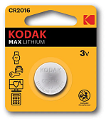 Батарейка литиевая, 1 шт. Kodak (арт. CR2016-5BL/1)