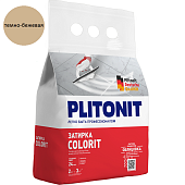 Затирка для плитки Plitonit Colorit 2кг (темно-бежевая)