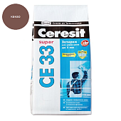 Затирка Ceresit CE-33 (какао 52) для узких швов 2-5мм с противогрибковым эффектом 2кг