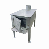 Печь дровяная из оцинкованного листа малая