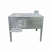 Печь дровяная из оцинкованного листа большая