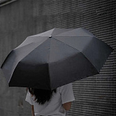 Зонт 7 складной черный цветной чехол арт.3701