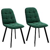 Стул черный "Крафт" (темно-зеленый Ultra Forest) 2 стула