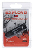 Флеш-накопитель USB EXPLOYD 64Гб 2.0 570 черный