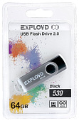 Флеш-накопитель USB EXPLOYD 64Гб 2.0 530 черный