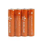 Батарейки алкалиновые AAA, 1.5В, блистер 4  шт. Airline (арт. AAA-040)