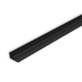 Планка для мебельного щита угловая (F-образная) 6 мм, чёрная