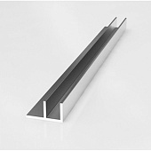Планка для мебельного щита угловая (F-образная) 6 мм, алюминий матовый