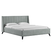 Кровать двойная Мелисса 160 с основанием серебристый серый