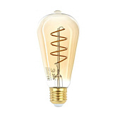 Лампа филаментная F-LED ST64-7W-824-E27 7Вт ST64 золотая 2400К спирал. тепл. бел. E27 Эра Б0047665