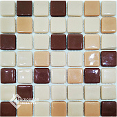 Мозаика Смальта бежевая, молочная, коричневая 21х21 МС 5251