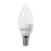 Лампа светодиодная LL-R-C37-6W-230-4K-E14 (свеча, 6Вт, нейтр., Е14) Ресанта