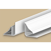 Плинтус потолочный для панелей 8мм 3,0м "Идеал Ламини" Белый глянцевый/ 001-0