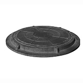 Люк ревизионный ППК тип ЛМ Neoкомпозит (легкий малый) d-580мм 1,5т черный