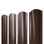 Штакетник Круглый фигурный 0,45 PE RAL 8017 шоколад (2 м)