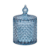 Емкость для хранения DIAMANT BLUE 8,5*8,5*13,5см стекло