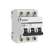 Выключатель автоматический модульный 3п C 40А 4.5кА ВА 47-29 Basic EKF