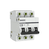 Выключатель автоматический модульный 3п C 50А 4.5кА ВА 47-29 Basic EKF