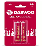 Элемент питания алкалиновый AA/LR6 1.5В Energy Alkaline 2021 BL-2 DAEWOO