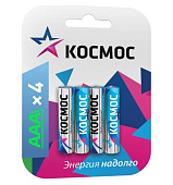 Элемент питания алкалиновый LR LR03 BP-4 Космос KOCLR034BL_classic RS