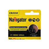 Элемент питания литиевый CR2032 94 765 NBT-CR2032-BP5 (блист.1шт) Navigator 94765