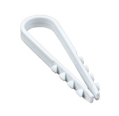 Дюбель-хомут для круглого кабеля 11-18мм белый 100шт EKF PROxima