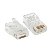 Коннектор RJ-45 TERACOM PRO неэкран. 8P8C 30мкд Cat.5E универс. (упак.50шт)