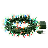 Гирлянда с/д нить LE LED XMAS 02, 3000K, 10м, 100 LED, зеленый кабель (30)