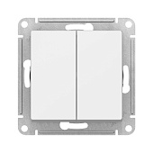 Выключатель 2-клавишный СП AtlasDesign 10А IP20 10AX белый SE