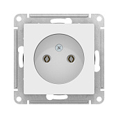Розетка 1-м СП AtlasDesign 16А IP20 без заземл. без защ. шторок механизм бел. SE ATN000141