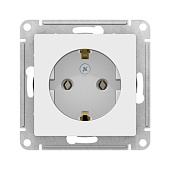 Розетка 1-м СП AtlasDesign 16А IP20 с заземлением белый SE