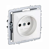 Розетка BRITE PC10-1-0-БрБ 10А без заземл. без защ, шторок бел. ІЕК