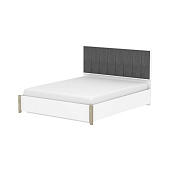 Кровать Люкс Aurelio 307 (1600) Белый-Блеквуд Сатиновый