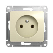 Розетка 1-м СП Glossa 16А IP20 без заземления бежевый SE