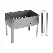 Мангал сборно-разборный 400х240х350мм ECOS с 6 шампурами